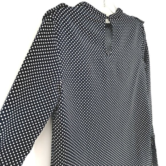 H&M Women's 2 B&W Polka Dot Ruffled B&W Top - Picture 9 of 11